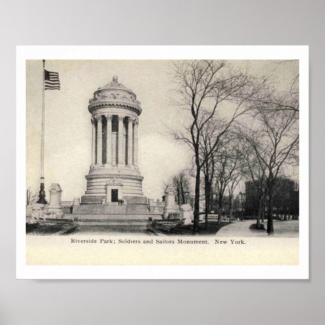 Póster Monumento al parque Riverside de la ciudad de Nuev (Frente)