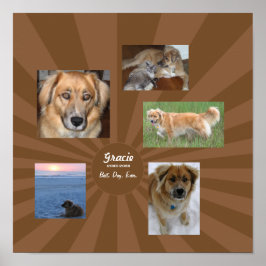 Póster Monumento al perro personalizado