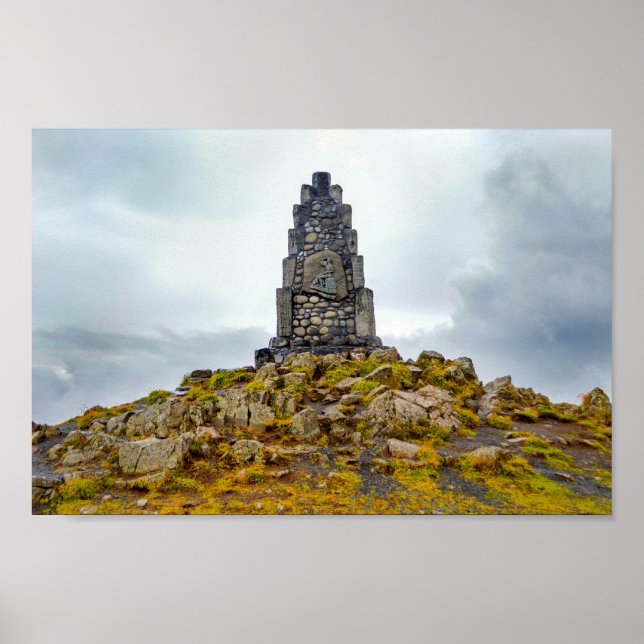 Póster Monumento al poeta islandés Stephan G. Stephansson (Frente)