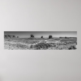 Póster Monumento al Poster Panorámico Blanco y Negro