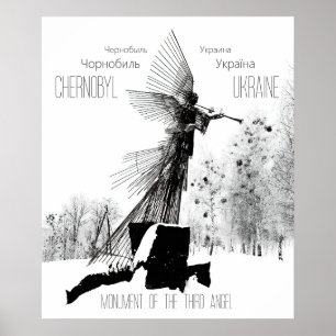 Póster Monumento al Tercer Ángel - Chernobyl, Ucrania