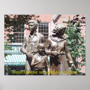 Póster Monumento conmemorativo del hambre irlandesa de Bo