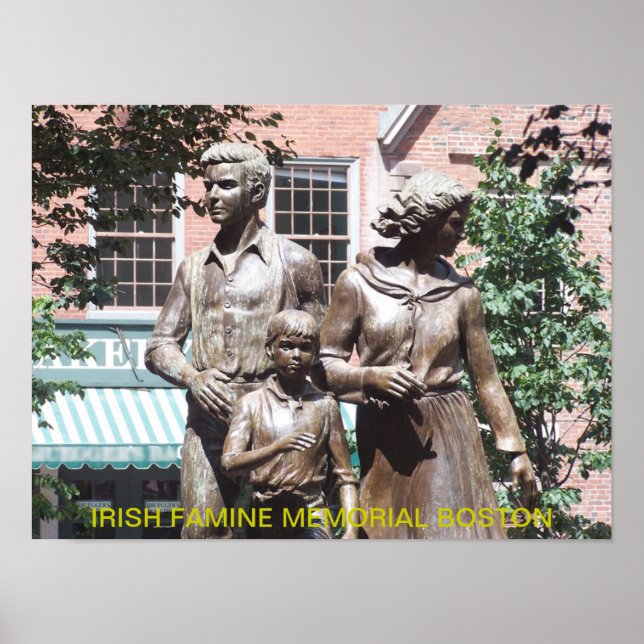Póster Monumento conmemorativo del hambre irlandesa de Bo (Frente)