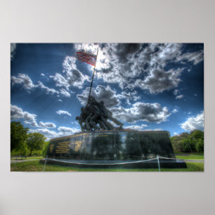 Póster Monumento de Iwo Jima