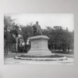 Póster Monumento de Portland, Maine Longfellow circa 1890