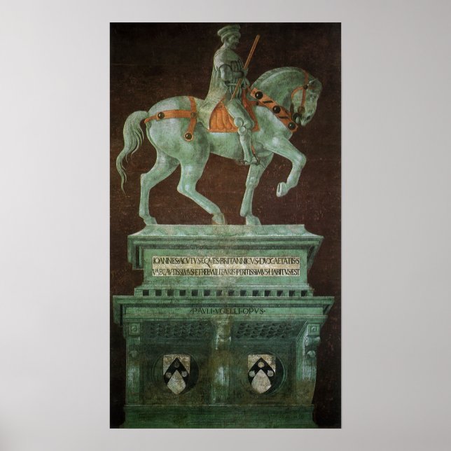 Póster Monumento ecuestre a Sir John Hawkwood, Uccello (Frente)