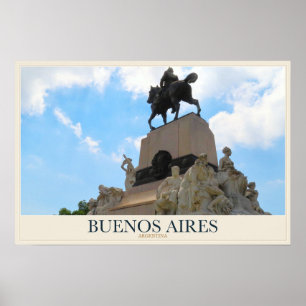 Póster Monumento Ecuestre en Buenos Aires