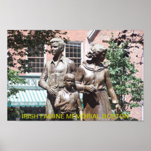 Póster Monumento irlandés del hambre de Boston