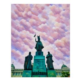 Póster Monumento Majestuoso Contra El Cielo De Las Velas 