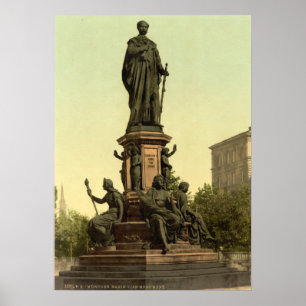 Póster Monumento Maximiliano II de Múnich
