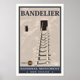 Póster Monumento nacional 1 de Bandelier