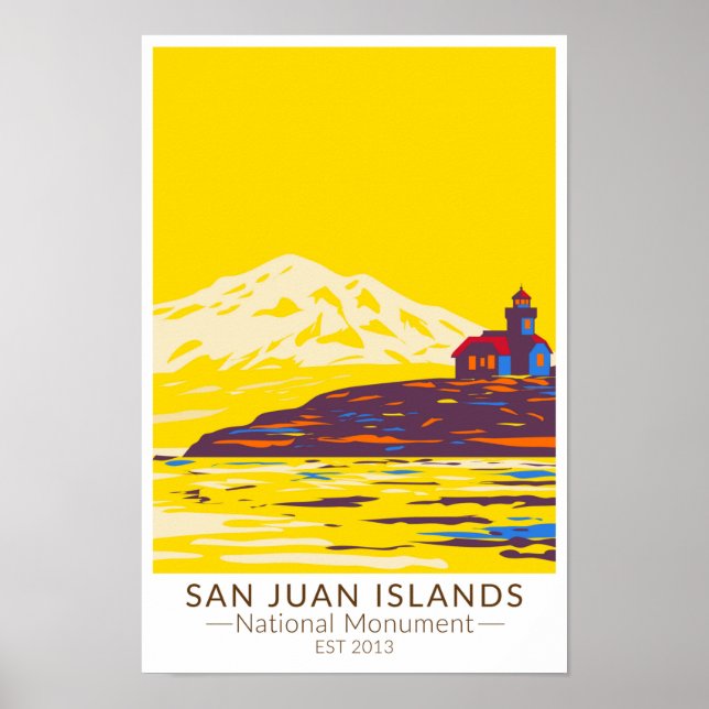 Póster Monumento Nacional a las Islas San Juan Washington (Frente)