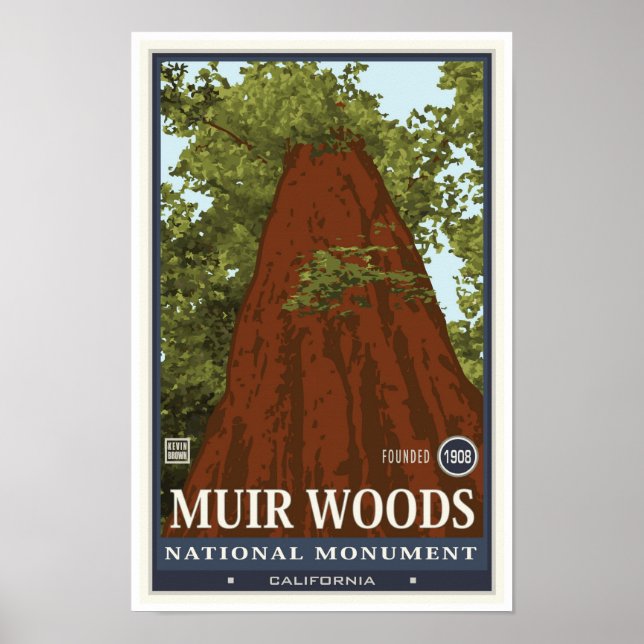 Póster Monumento nacional a Muir Woods 3 (Frente)