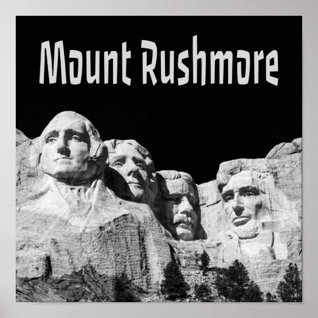 Póster Monumento Nacional al Monte Rushmore Dakota del Su (Frente)
