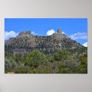 Póster Monumento Nacional Chimney Rock, Colorado