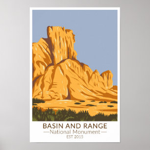Póster Monumento Nacional de Cuenca y Alcance Nevada Vint