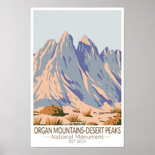 Póster Monumento nacional de los montes del desierto Pico