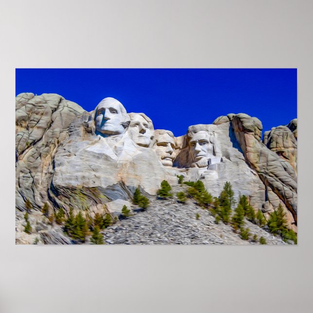 Póster Monumento Nacional de Mount Rushmore (Frente)