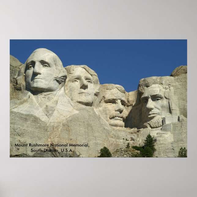 Póster Monumento Nacional de Mount Rushmore (Frente)
