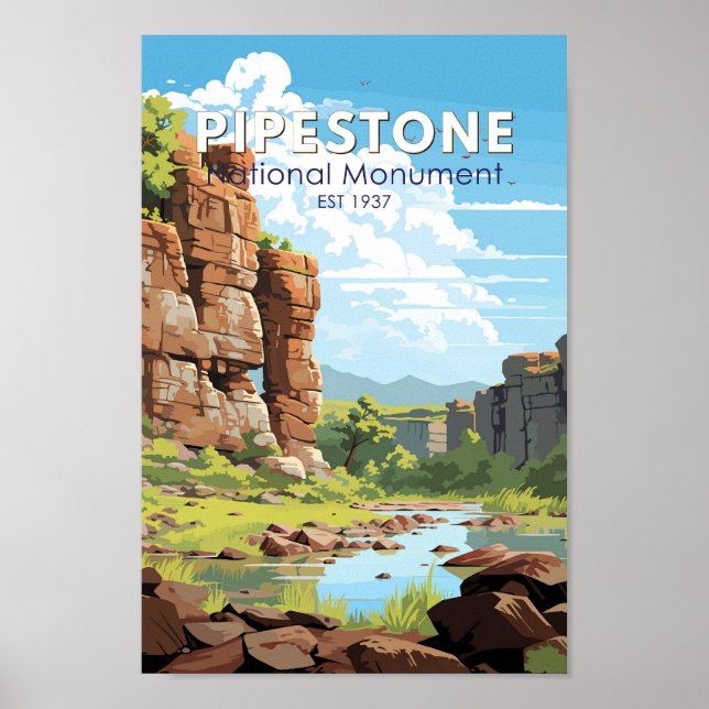 Póster Monumento nacional de Pipestone (Frente)