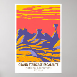 Póster Monumento Nacional Grand Staircase Escalante Utah