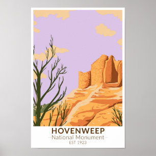Póster Monumento Nacional Hovenweep Castillo de Cutneck