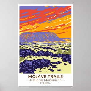 Póster Monumento Nacional Mojave Trails Amboy Crater