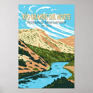 Póster Monumento Nacional Río Grande del Norte Nuevo Méxi