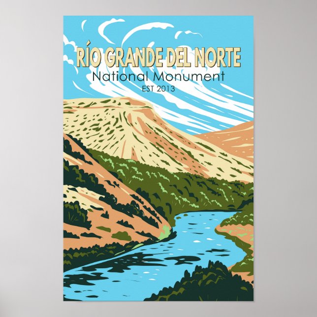 Póster Monumento Nacional Río Grande del Norte Nuevo Méxi (Frente)