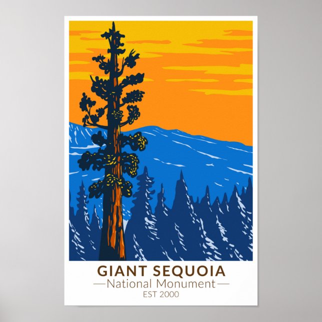 Póster Monumento Nacional Sequoia Gigante (Frente)