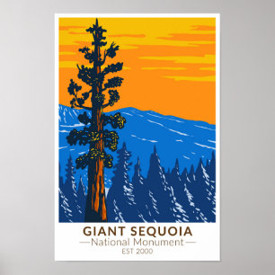 Póster Monumento Nacional Sequoia Gigante