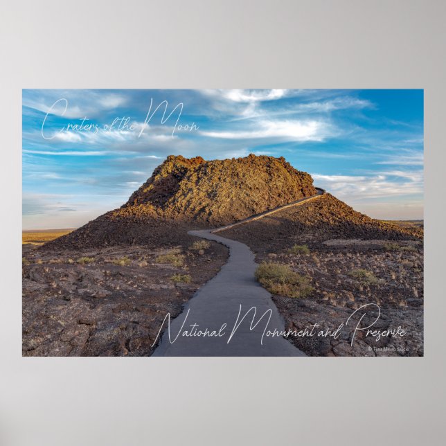 Póster Monumento Nacional y Reserva Cráteres de la Luna (Frente)