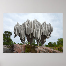Póster Monumento Sibelius, Helsinki, Finlandia