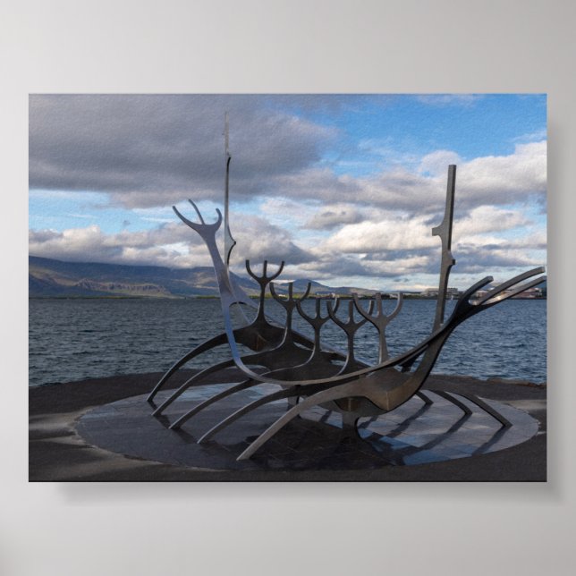 Póster monumento Sun Voyager en Reikiavik (Frente)