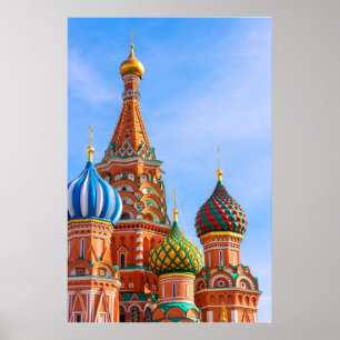 Póster Monumentos   Catedral de San Basil, Moscú