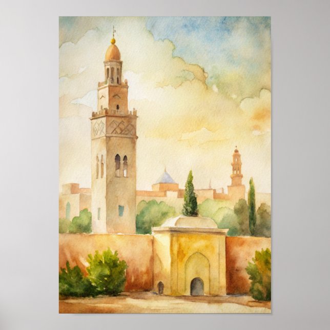 Póster Monumentos de la ciudad de Meknès (Frente)