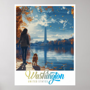 Póster Monumentos e historia: Washington DC