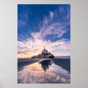 Póster Monumentos   Mont Saint-Michel, Normandía Francia