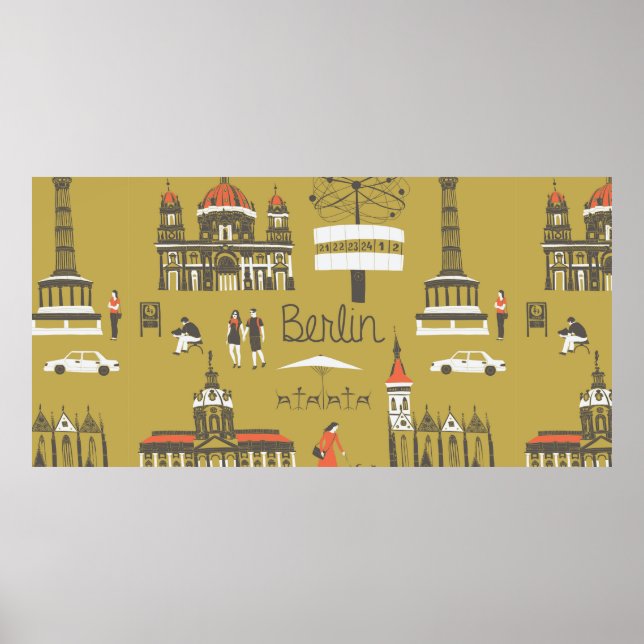 Póster Monumentos y monumentos de Berlín (Frente)