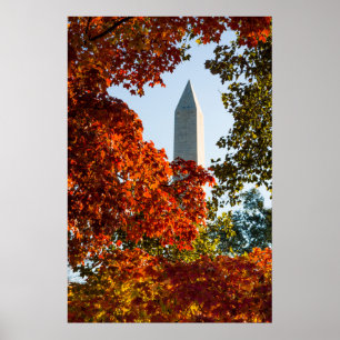 Póster Monuments Washington Monument in Autumn