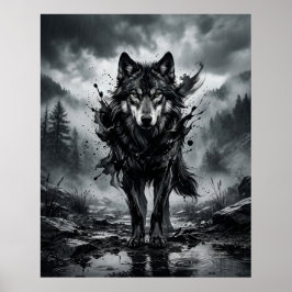 Póster Monzón del Lobo de Tinta