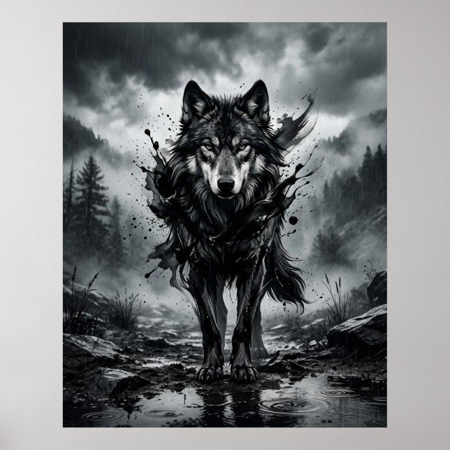 Póster Monzón del Lobo de Tinta (Frente)