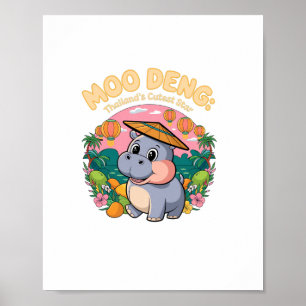 Póster Moo Deng, la estrella más guapa de Tailandia, Boun