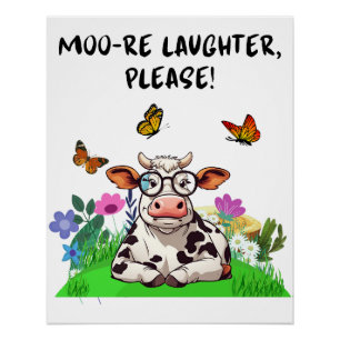Póster Moo-re Laughter, Por Favor.