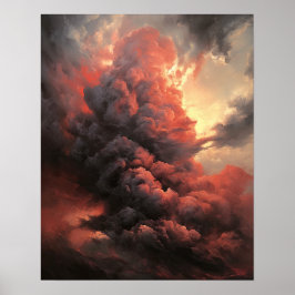 Póster Moody Clouds Art Print Poster