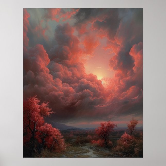 Póster Moody Clouds Art Print Poster (Frente)