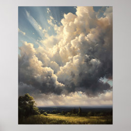 Póster Moody Clouds Art Print Poster