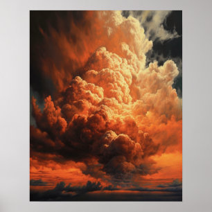 Póster Moody Clouds Art Print Poster