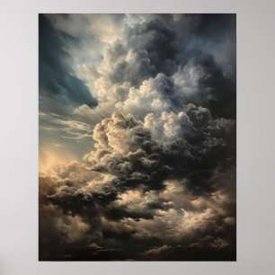 Póster Moody Clouds Art Print Poster
