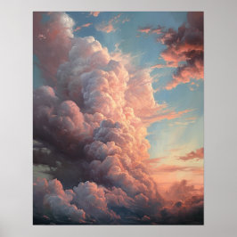 Póster Moody Clouds Art Print Poster
